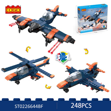 3 IN 1 COGO MAN CREATOR JET PLANE TO HELICOPTER